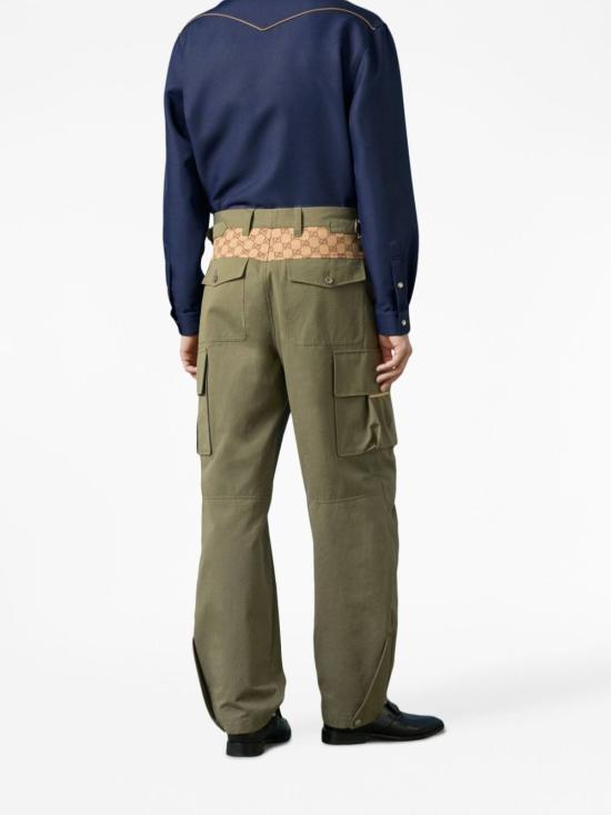  구찌 코튼 카고 트라우저 751436 ZANW63550 GREEN - GUCCI