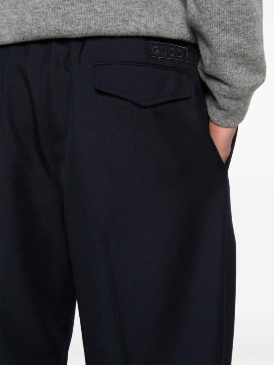  구찌 울 트윌 트랙 팬츠 770333 ZAPRP4590 BLUE - GUCCI