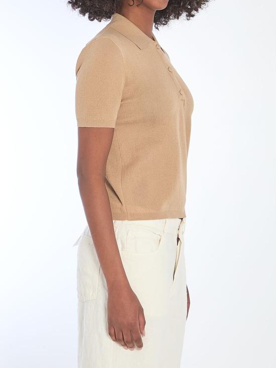 25SS 몽클레어 자수 로고 코튼 반소매 폴로 셔츠  9A00004M6440 24D BEIGE - MONCLER