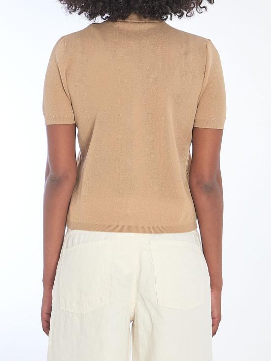 25SS 몽클레어 자수 로고 코튼 반소매 폴로 셔츠  9A00004M6440 24D BEIGE - MONCLER