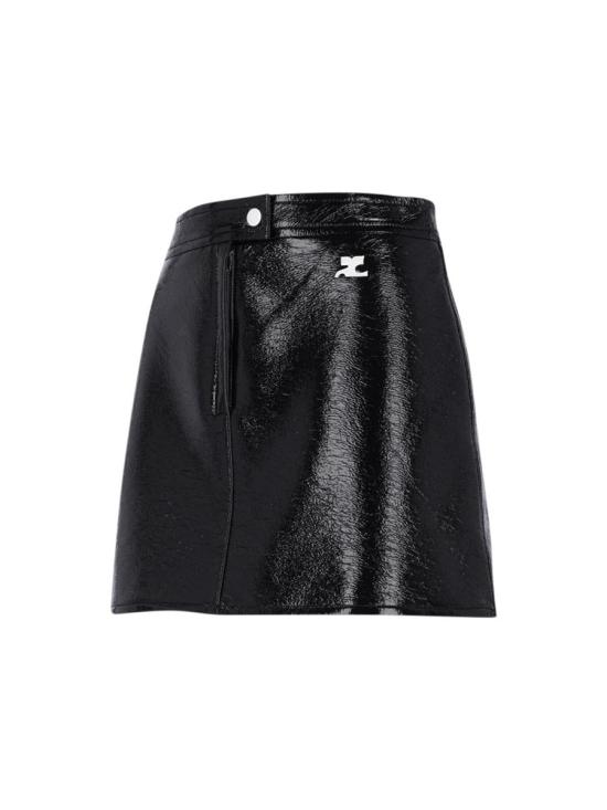 25FW 쿠레쥬 숏 스커트 PERCJU001VY00149999 Black - COURREGES