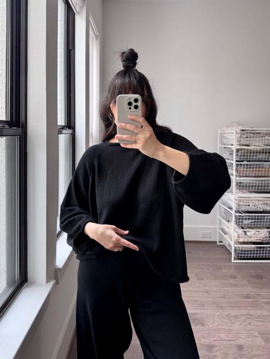  Sønderhaus 긴팔 티셔츠 Sonderhaus Jeanie  트루 블랙