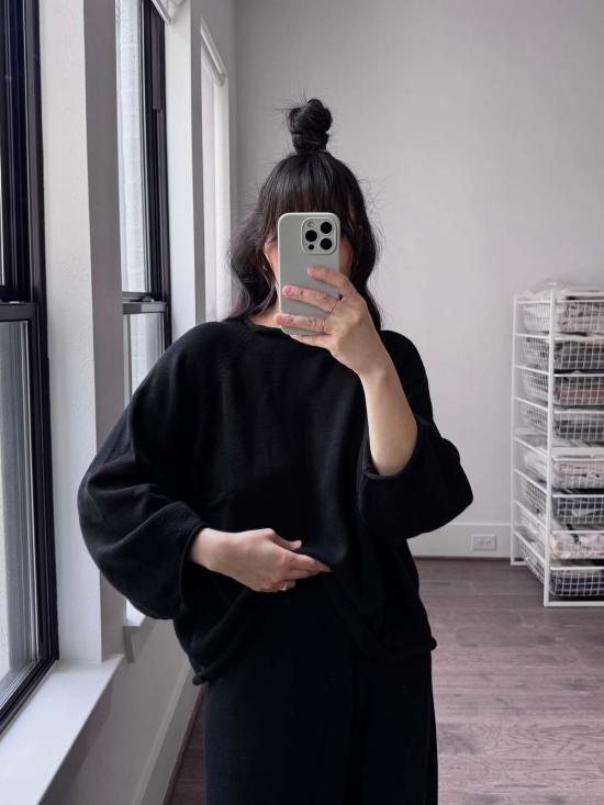  Sønderhaus 긴팔 티셔츠 Sonderhaus Jeanie  트루 블랙 - OTHER BRANDS