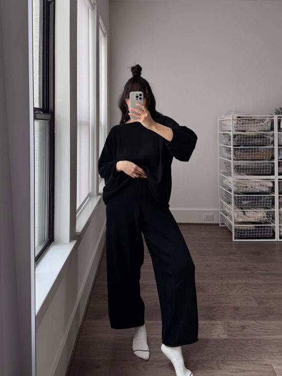  Sønderhaus 긴팔 티셔츠 Sonderhaus Jeanie  트루 블랙 - OTHER BRANDS