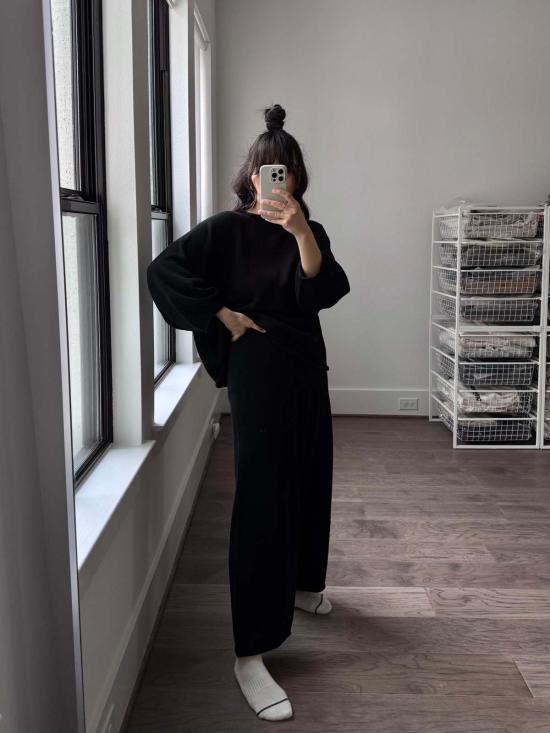  Sønderhaus 긴팔 티셔츠 Sonderhaus Jeanie  트루 블랙 - OTHER BRANDS