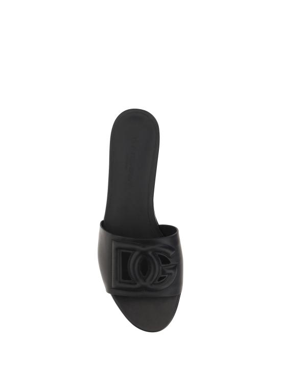 26FW 돌체앤가바나 DG 로고 카프스킨 슬리퍼 CQ0436AY329 80999 - DOLCE & GABBANA