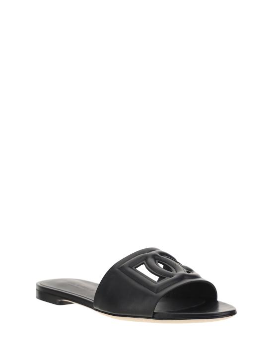 26FW 돌체앤가바나 DG 로고 카프스킨 슬리퍼 CQ0436AY329 80999 - DOLCE & GABBANA