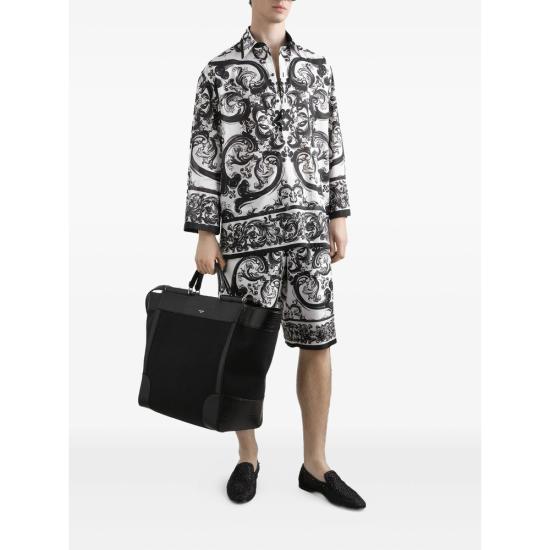 25FW 돌체앤가바나 숏팬츠 GV37AT HI1S6 HX5DQ WHITE BLACK - DOLCE & GABBANA