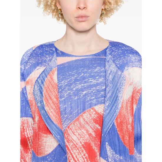 25SS 플리츠플리즈 코트 PP56JA684 24 BLUE RED - PLEATS PLEASE