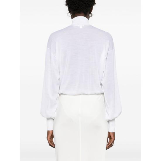 25SS 알라이아 바디수트 티셔츠 AA9B0340M922A 054 WHITE - ALAIA