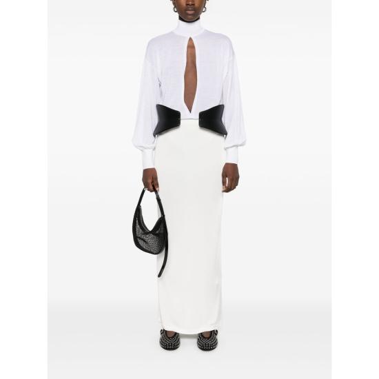 25SS 알라이아 바디수트 티셔츠 AA9B0340M922A 054 WHITE - ALAIA