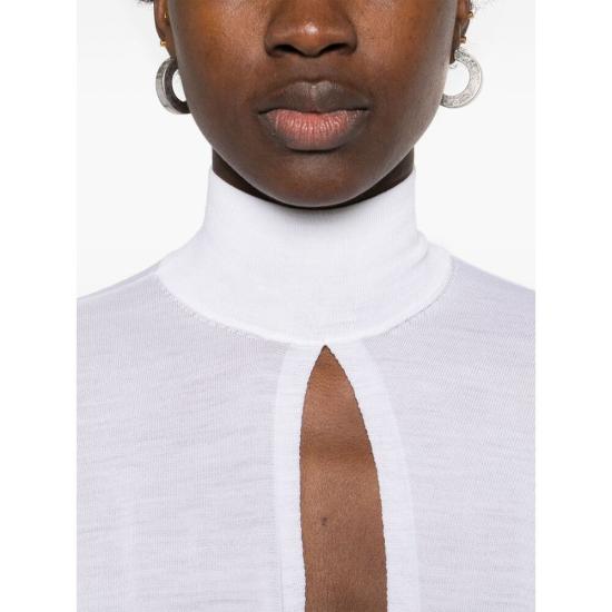 25SS 알라이아 바디수트 티셔츠 AA9B0340M922A 054 WHITE - ALAIA