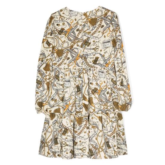  [키즈] 모스키노 원피스 HDV0DX SOQ18 82630 NEUTRALS YELLOW - MOSCHINO