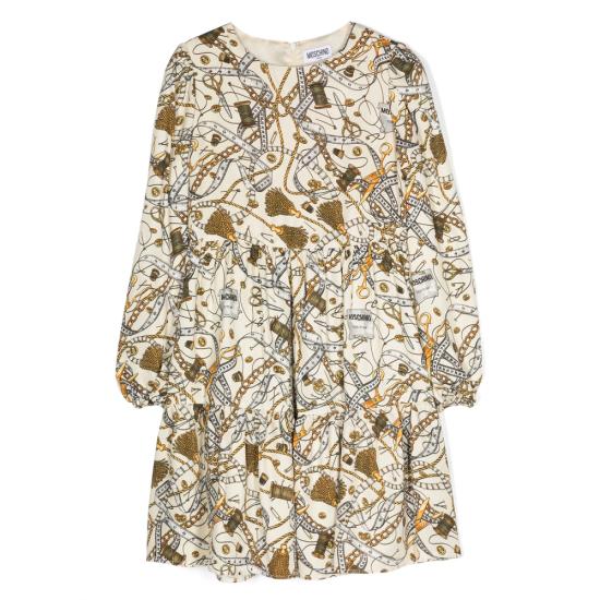  [키즈] 모스키노 원피스 HDV0DX SOQ18 82630 NEUTRALS YELLOW