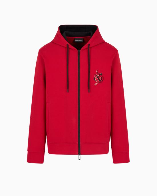 25SS 엠포리오 아르마니 긴팔 티셔츠 EM001699 AF10013 U5078 Rio red