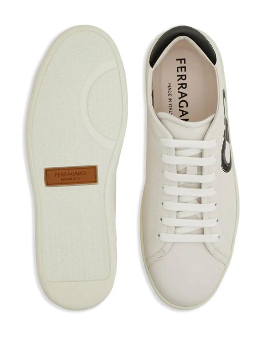 25SS 살바토레 페라가모 스니커즈 029835 0780991 BIANCO OTTICO NERO - SALVATORE FERRAGAMO