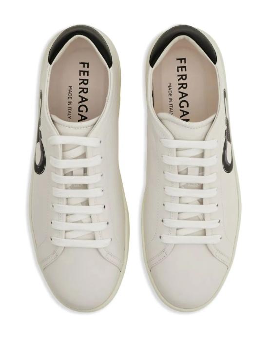 25SS 살바토레 페라가모 스니커즈 029835 0780991 BIANCO OTTICO NERO - SALVATORE FERRAGAMO