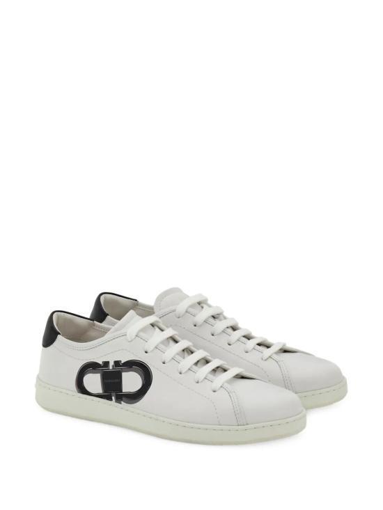 25SS 살바토레 페라가모 스니커즈 029835 0780991 BIANCO OTTICO NERO - SALVATORE FERRAGAMO