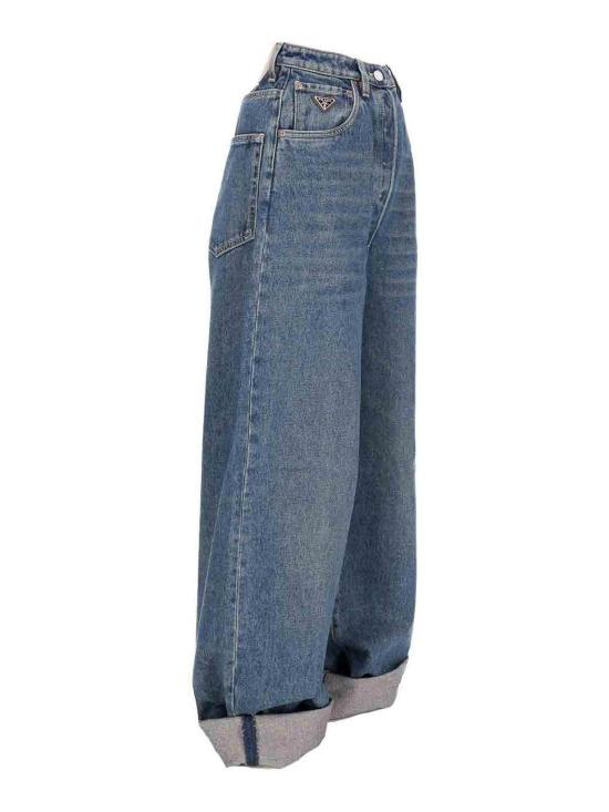  프라다 스트레이트 팬츠 GFP519SOOO12OYF0008 Blue - PRADA