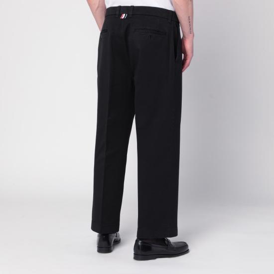 25FW 톰브라운 코튼 트윌 유틸리티 치노 팬츠 MTU335WF0576 Black - THOM BROWNE