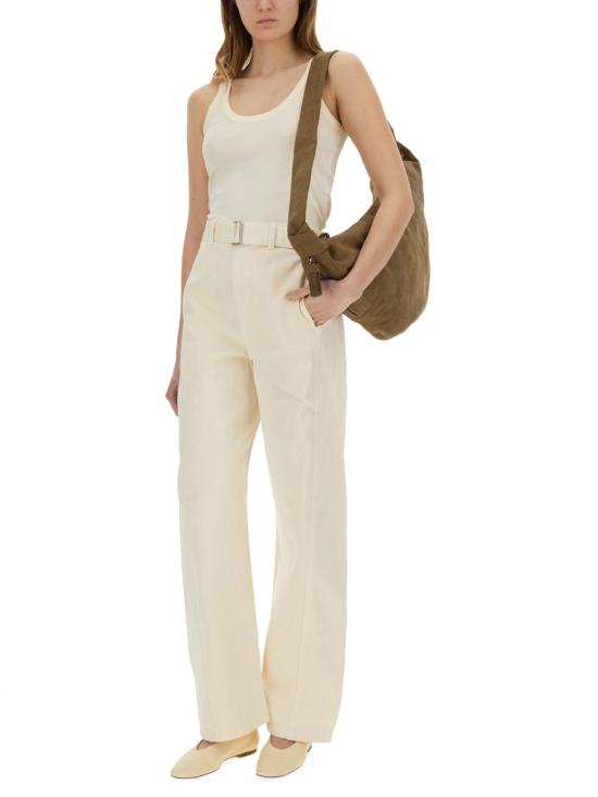 26SS 르메르 트위스트 벨티드 팬츠 PA326 LD1034WH004 IVORY - LEMAIRE