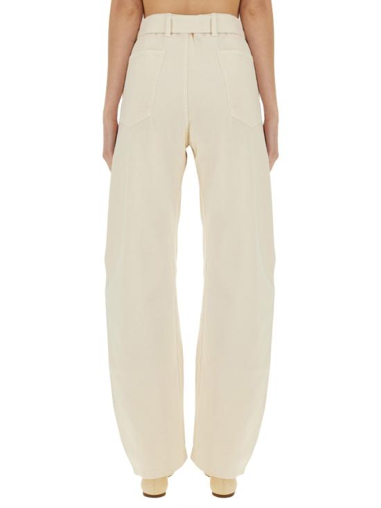 26SS 르메르 트위스트 벨티드 팬츠 PA326 LD1034WH004 IVORY - LEMAIRE