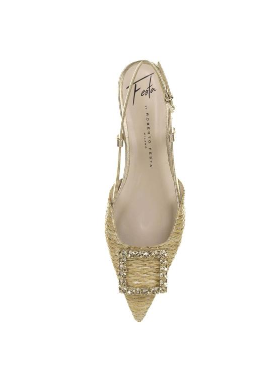  로베르토 페스타 플랫 슈즈 LAVANDARAFFIALUXNOCE Gold - ROBERTO FESTA