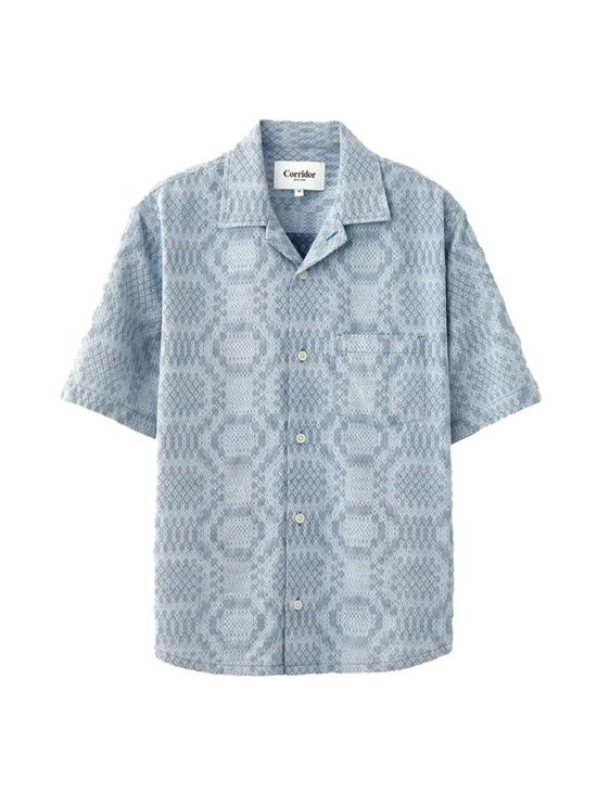  Corridor 반팔 셔츠 코리더 다이아몬드 자카드 SS 캠프 셔츠