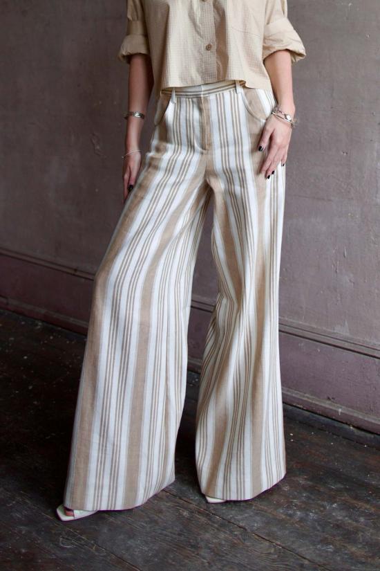  티더블유피 스트레이트 팬츠 핀턱이 없는 Twp 데미 바지