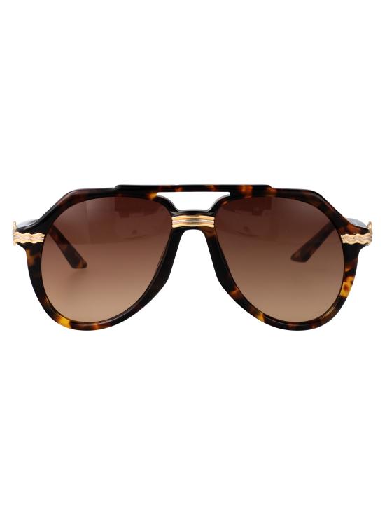 25SS 카사블랑카 선글라스 EW02302 HAVANA GOLD BROWN