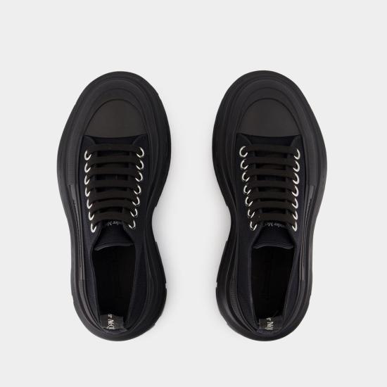  알렉산더 맥퀸 트레드 슬릭 레이스업 슈즈 697072W4AAQ 1000 BLACK - ALEXANDER MCQUEEN