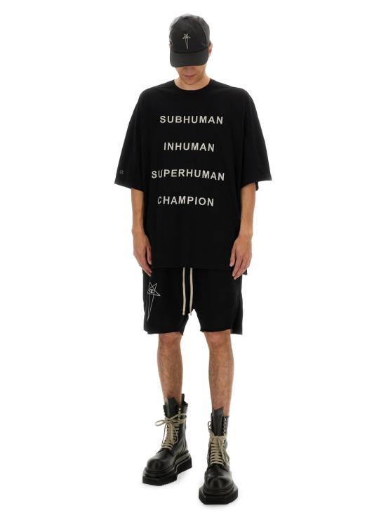 25SS 릭오웬스 x 챔피온 반팔 티셔츠 CM01E1675CHJG 09 BLACK - RICK OWENS X CHAMPIONS