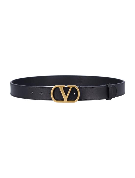 25FW 발렌티노 가라바니 가죽 벨트 7Y2T0SM3IYR 0NO NERO GOLD - VALENTINO GARAVANI