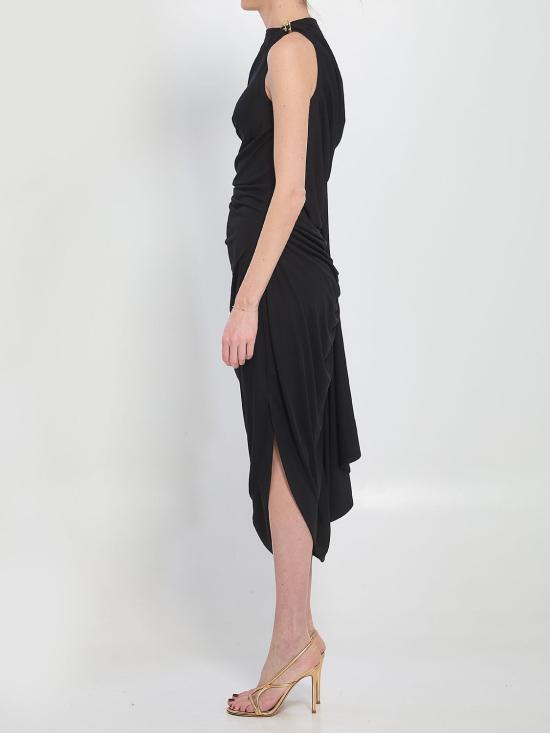 25SS 보테가베네타 미디 원피스 819930V4N20 1000 black - BOTTEGA VENETA