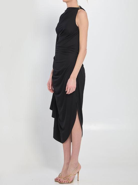 25SS 보테가베네타 미디 원피스 819930V4N20 1000 black - BOTTEGA VENETA