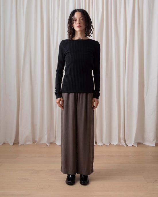  알리 골든 긴팔 티셔츠 리브 Ls 셔츠 블랙 - ALI GOLDEN