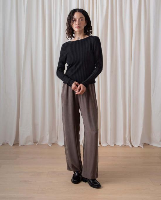  알리 골든 긴팔 티셔츠 리브 Ls 셔츠 블랙 - ALI GOLDEN