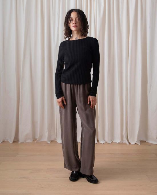  알리 골든 긴팔 티셔츠 리브 Ls 셔츠 블랙 - ALI GOLDEN