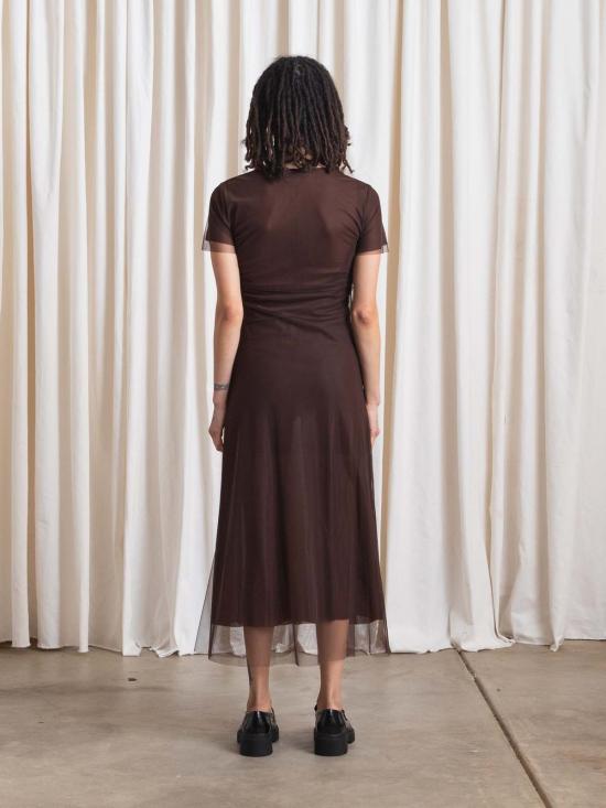  알리 골든 롱 원피스 피티드 메시 티셔츠 드레스 그래스 그린 - ALI GOLDEN