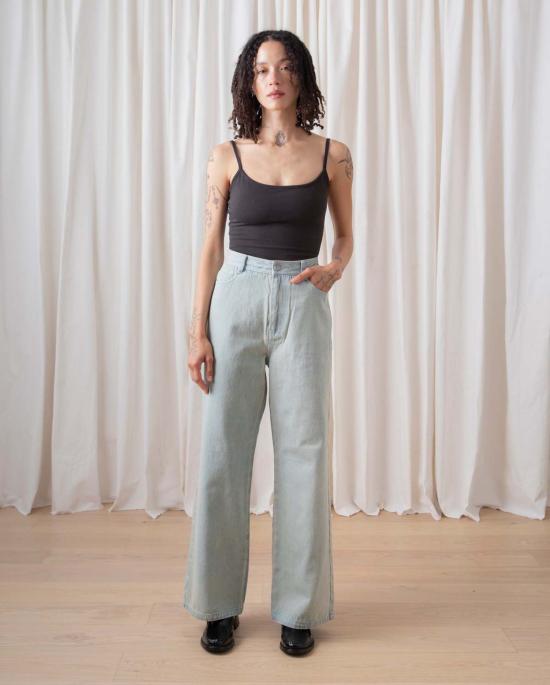  알리 골든 데님 팬츠 피티드 팬츠 라이트 데님 - ALI GOLDEN