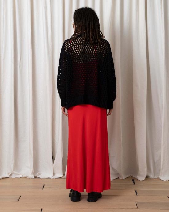  알리 골든 가디건 오픈 니트 카디건 스웨터 블랙 - ALI GOLDEN