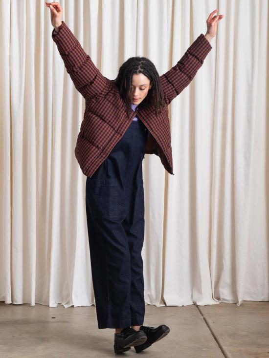  알리 골든 봄버 자켓 퍼퍼 재킷 블랙 세어서커 - ALI GOLDEN