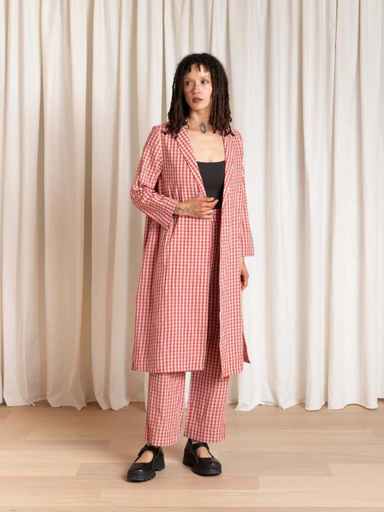  알리 골든 자켓 노치 재킷 포피/아이스 깅엄 - ALI GOLDEN