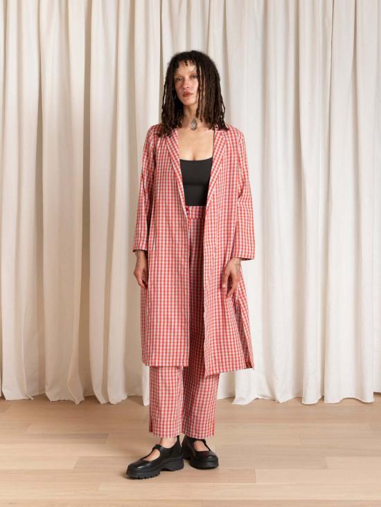  알리 골든 자켓 노치 재킷 포피/아이스 깅엄 - ALI GOLDEN