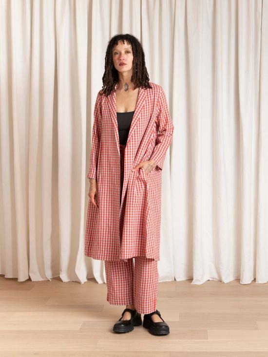  알리 골든 자켓 노치 재킷 포피/아이스 깅엄 - ALI GOLDEN