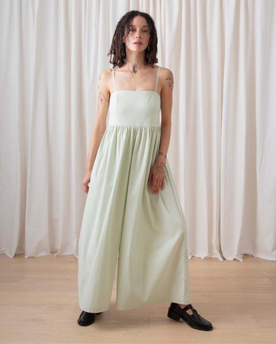  알리 골든 점프수트/오버롤 세어서커 풀 점퍼 라이트 민트 - ALI GOLDEN