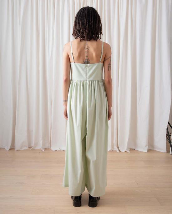  알리 골든 점프수트/오버롤 세어서커 풀 점퍼 라이트 민트 - ALI GOLDEN