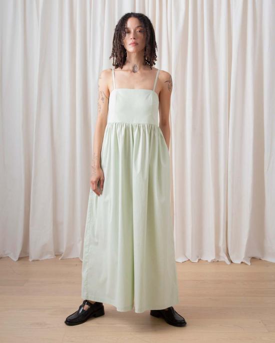  알리 골든 점프수트/오버롤 세어서커 풀 점퍼 라이트 민트 - ALI GOLDEN