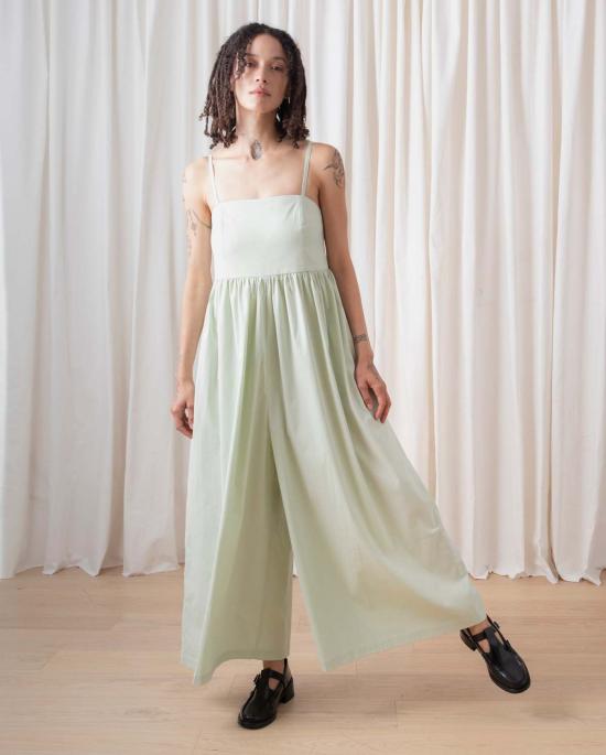  알리 골든 점프수트/오버롤 세어서커 풀 점퍼 라이트 민트 - ALI GOLDEN