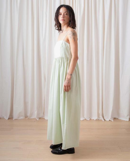  알리 골든 점프수트/오버롤 세어서커 풀 점퍼 라이트 민트 - ALI GOLDEN